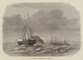 Prinsen af Wales lander i Weymouth